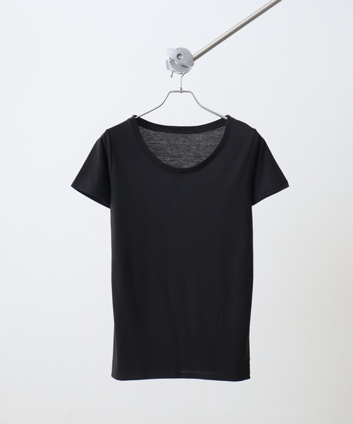 TRUSS(トラス)の「TRUSS ウィメンズベーシックTシャツ(Tシャツ/カットソー・レディース・ホワイト/ブラック/ヘザーグレー/イエロー/ピンク/アクア・L/M)」の2枚目の写真