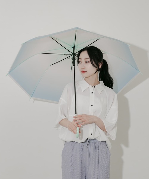 SMELLY（スメリー）の「グラデーションEVAビニール傘（長傘・レディース・ピンク系その他/グリーン系その他・FREE）」の7枚目の写真