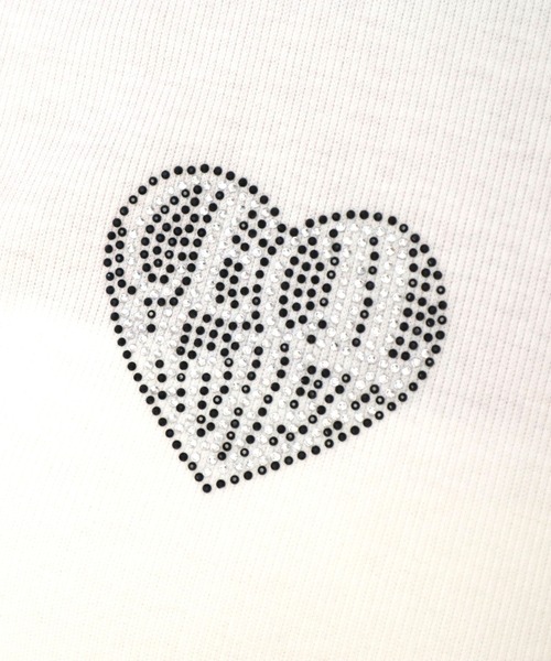 CECIL McBEE（セシルマクビー）の「ラインストーンロゴ　ラグランコンパクトトップス（テーラードジャケット・レディース・オフホワイト/ブラック・MEDIUM/LARGE）」の15枚目の写真