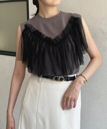 Thevon | チュールビスチェノースリニット(ニット/セーター)