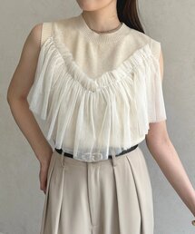 Thevon | チュールビスチェノースリニット(ニット/セーター)