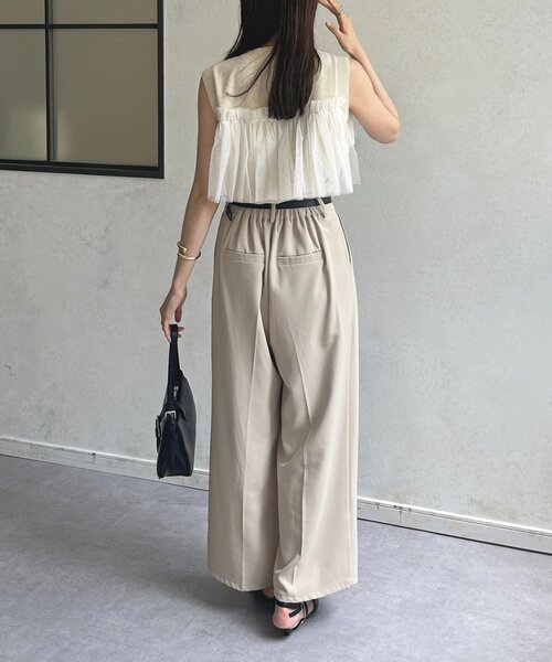 Thevon（ゼボン）の「チュールビスチェノースリニット（ニット/セーター・レディース・チャコールグレー/アイボリー/ブラック・FREE）」の10枚目の写真