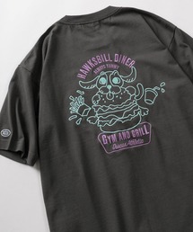 【71】【DISCUS/ディスカス】USAコットンブレンド DINER刺繍 バックプリント クルーネック 半袖Tシャツ ユニセックス