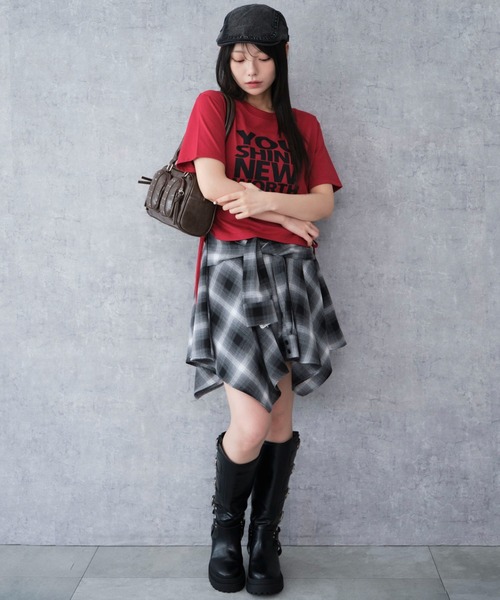 WEGO（ウィゴー）の「WEGO/スタッズ付き立体ポケットボストン（ハンドバッグ・レディース・ブラウン/ブラック・FREE）」の5枚目の写真