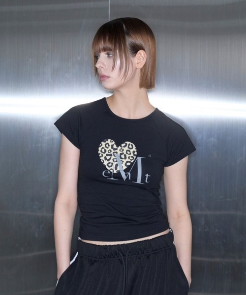 UNISEX】MUCENT／レオパードハートT（Tシャツ/カットソー