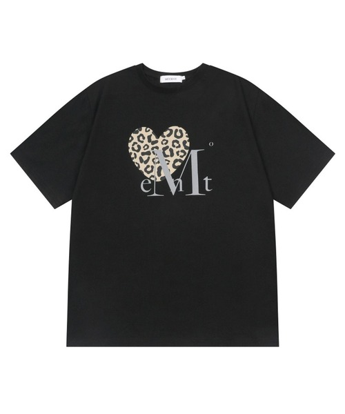 mucent レオパード柄ハートTシャツ Mサイズ UNISEX】MUCENT／レオパードハートT（Tシャツ/カットソー