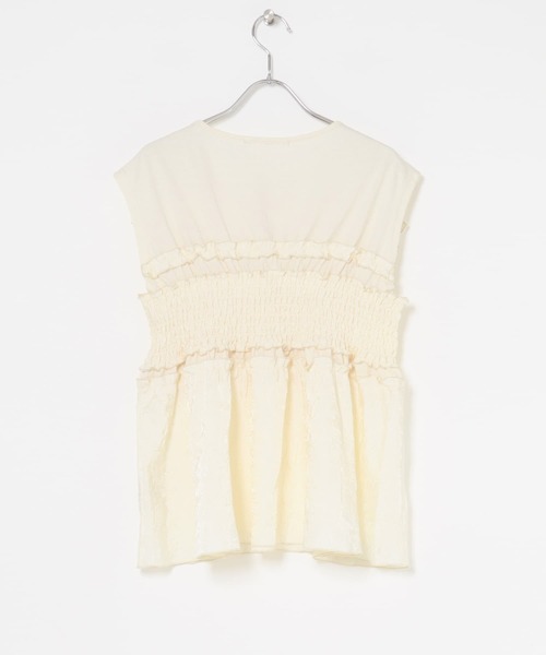 KBF（ケイビーエフ）の「フリルドッキングカットソー（Tシャツ/カットソー・レディース・ブラック/アイボリー・ONE）」の18枚目の写真