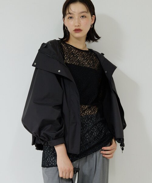 GALLARDAGALANTE（ガリャルダガランテ）の「ウォータープルーフショートコート（ベスト・レディース・オフホワイト/ブラック/ベージュ・FREE）」の3枚目の写真