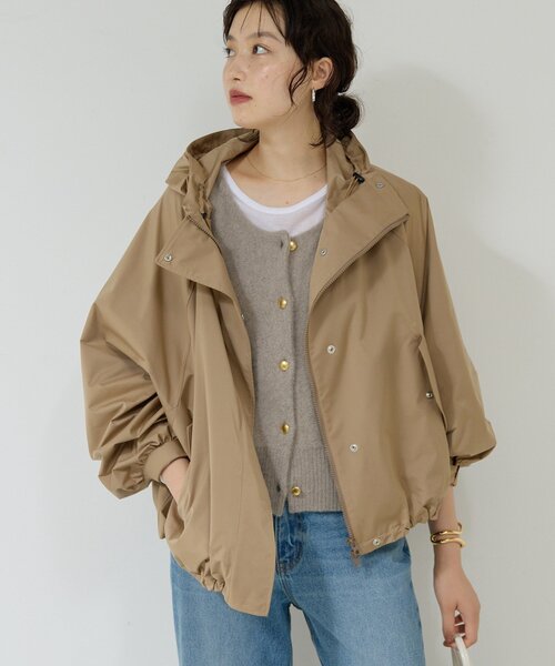 GALLARDAGALANTE（ガリャルダガランテ）の「ウォータープルーフショートコート（ベスト・レディース・オフホワイト/ブラック/ベージュ・FREE）」の11枚目の写真