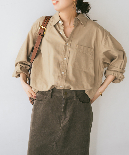 スピックアンドスパン　シャツ レースシャーリングハイネックトップス（Tシャツ/カットソー