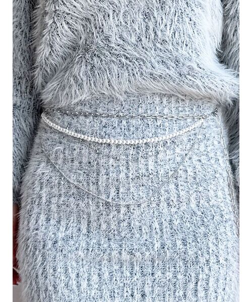 RESEXXY（リゼクシー）の「パールチェーンベルト（ベルト・レディース・シルバー/ゴールド・FREE）」の3枚目の写真