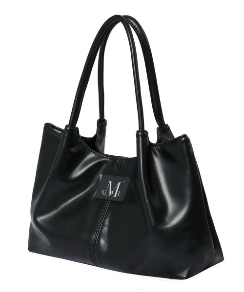MUCENT（ムセント）の「【日本未発売/WEB限定】MUCENT(ムセント)/ロゴパッチ ショルダー トートバッグ/PEE MIDDLE STITCH LEATHER TOTE BAG（トートバッグ・レディース・ブラック・FREE）」の11枚目の写真