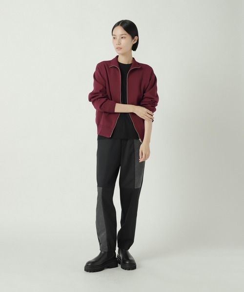 ZUCCa（ズッカ）の「PEストレッチニット / ニットカーディガン（カーディガン/ボレロ・レディース・ブラック/ベージュ/ボルドー・M size）」の12枚目の写真