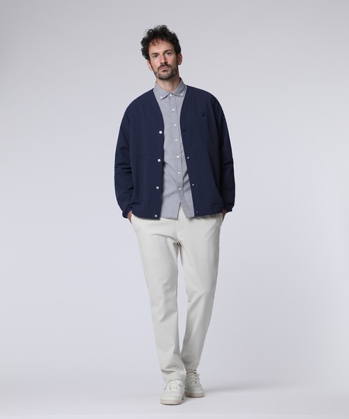 セール】ナイロン カーディガンジャケット（ノーカラージャケット