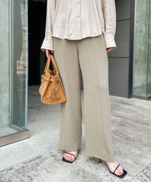 NOLLEY’S Sophi | ウォッシャブルバックサテンジョーゼットワイドパンツ(その他パンツ)