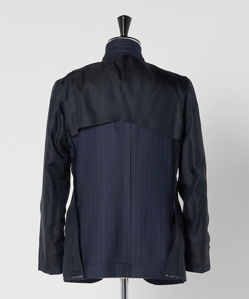 シャークスキン ストライプ シングル3B スーツ S‐MODEL ヨコストレッチ