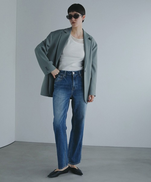 MANOF（マノフ）の「RED CARD×MANOF All-Day STRAIGHT DENIM（デニムパンツ・レディース・ブルー・25/24/23）」の16枚目の写真