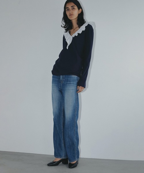 MANOF（マノフ）の「RED CARD×MANOF All-Day STRAIGHT DENIM（デニムパンツ・レディース・ブルー・25/24/23）」の4枚目の写真