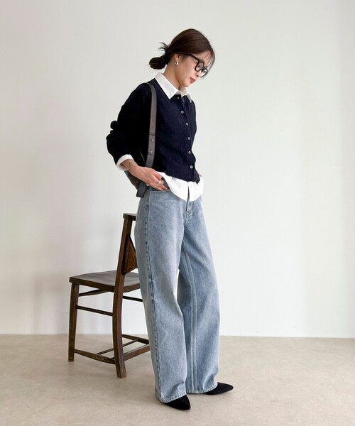 sora_522m企画】ベーシックストレートデニム（デニムパンツ）｜fredy