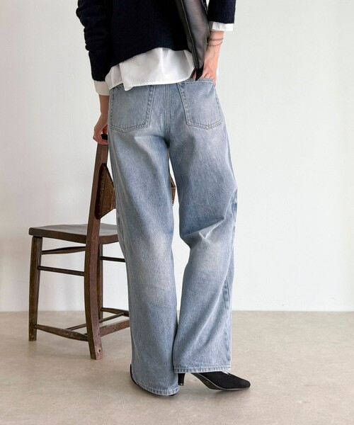 fredy emue（フレディエミュ）の「【@sora_522m企画】ベーシックストレートデニム（デニムパンツ・レディース・ブルー/ブラック・38/36）」の13枚目の写真