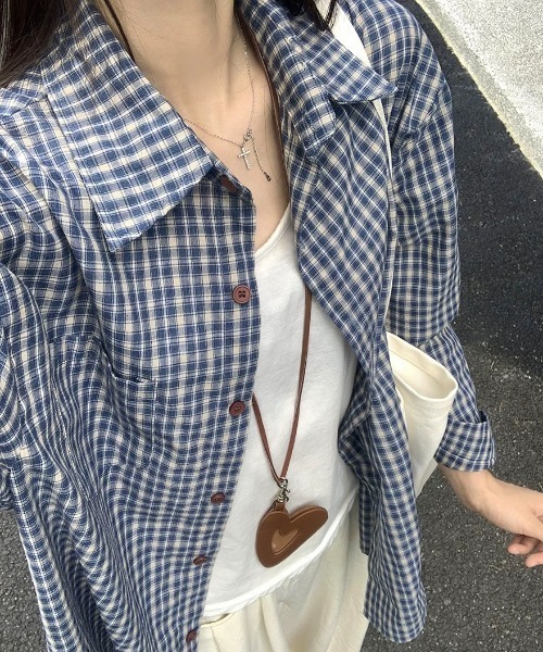 Sibra（シブラ）の「ゆるっと羽織れる、選べる3柄チェックシャツ（シャツ/ブラウス・レディース・グリーン/ブルー・M）」の20枚目の写真