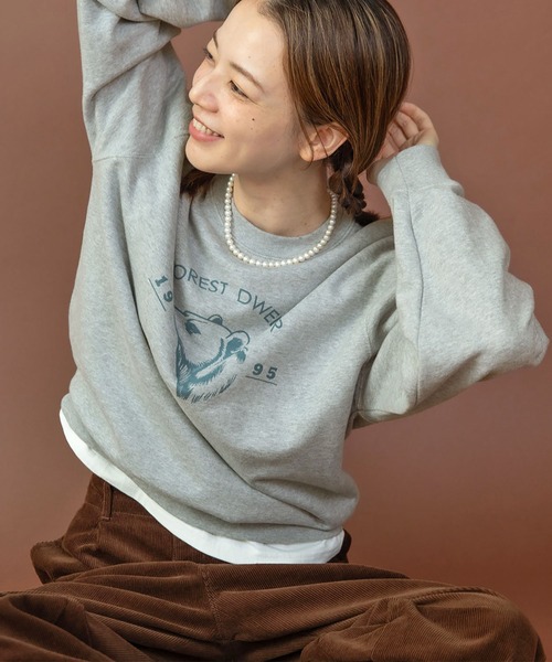 PAR ICI（パーリッシィ）の「FOREST DWELLER スウェットプルオーバー（スウェット・レディース・グレー/グリーン/ネイビー・FREE）」の6枚目の写真