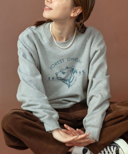 PAR ICI（パーリッシィ）の「FOREST DWELLER スウェットプルオーバー（スウェット・レディース・グレー/グリーン/ネイビー・FREE）」の7枚目の写真