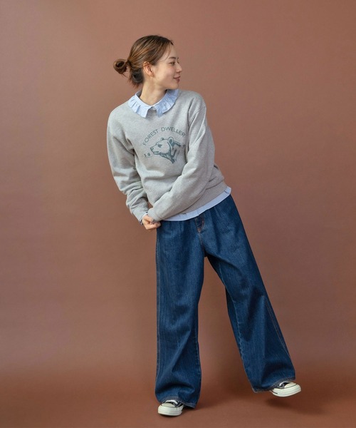 PAR ICI（パーリッシィ）の「FOREST DWELLER スウェットプルオーバー（スウェット・レディース・グレー/グリーン/ネイビー・FREE）」の16枚目の写真