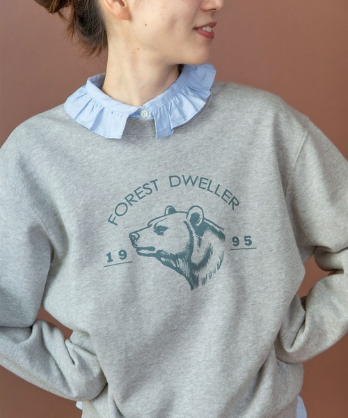 PAR ICI（パーリッシィ）の「FOREST DWELLER スウェットプルオーバー（スウェット・レディース・グレー/グリーン/ネイビー・FREE）」の14枚目の写真