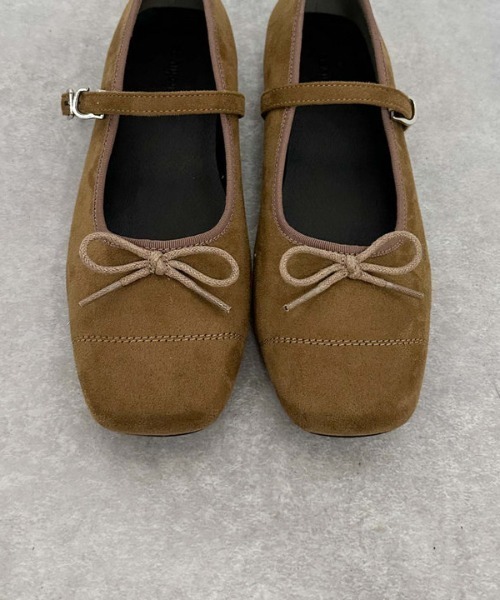 archives（アルシーヴ）の「スウェードバレエシューズ（バレエシューズ・レディース・ブラック/キャメル・MEDIUM/LARGE）」の9枚目の写真