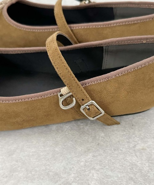 archives（アルシーヴ）の「スウェードバレエシューズ（バレエシューズ・レディース・ブラック/キャメル・MEDIUM/LARGE）」の10枚目の写真