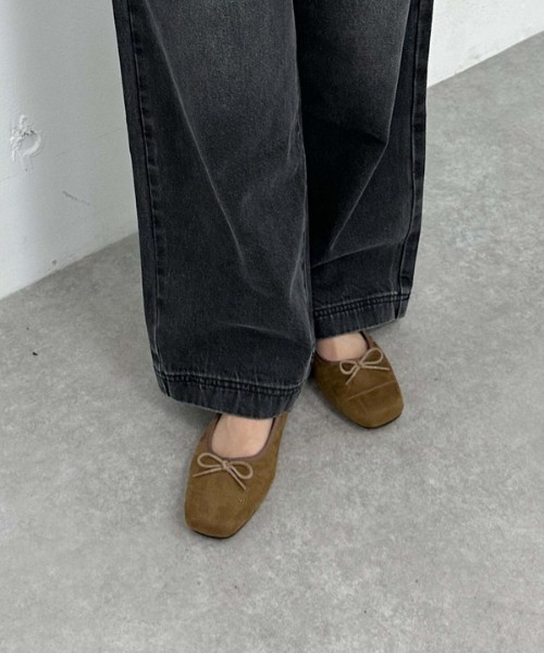 archives（アルシーヴ）の「スウェードバレエシューズ（バレエシューズ・レディース・ブラック/キャメル・MEDIUM/LARGE）」の11枚目の写真