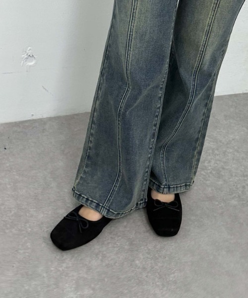 archives（アルシーヴ）の「スウェードバレエシューズ（バレエシューズ・レディース・ブラック/キャメル・MEDIUM/LARGE）」の16枚目の写真