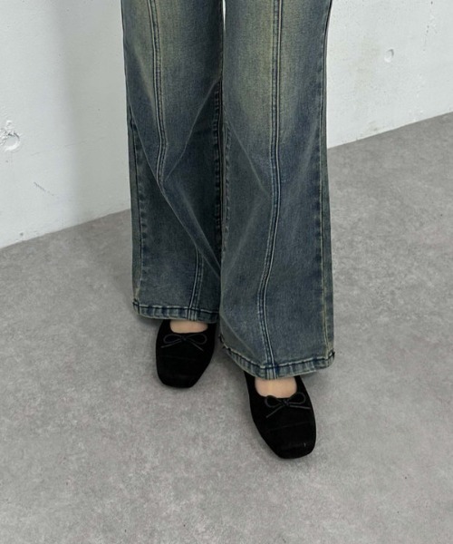 archives（アルシーヴ）の「スウェードバレエシューズ（バレエシューズ・レディース・ブラック/キャメル・MEDIUM/LARGE）」の18枚目の写真