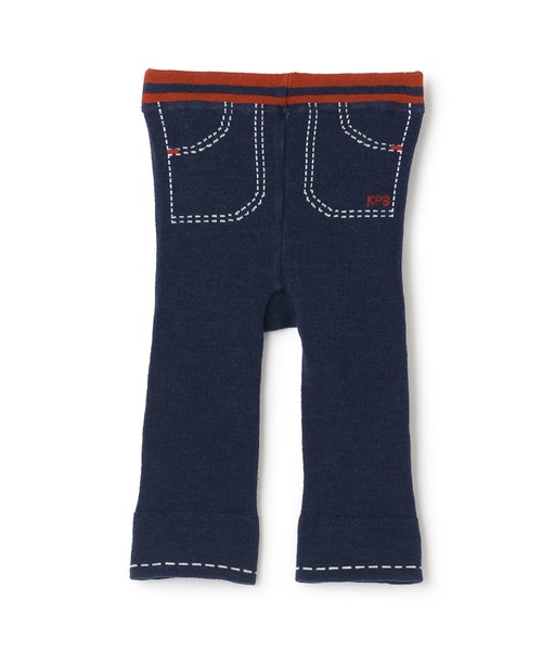 KP BOY(ケーピーボーイ)の「くま パンツ 【7分丈】【日本製】(その他パンツ・キッズ・ネイビー/グレー系その他・80cm/90cm)」の2枚目の写真