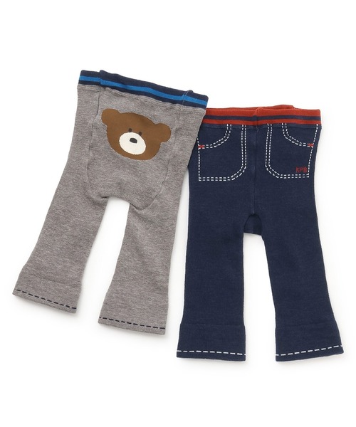 KP BOY(ケーピーボーイ)の「くま パンツ 【7分丈】【日本製】(その他パンツ・キッズ・ネイビー/グレー系その他・80cm/90cm)」の8枚目の写真