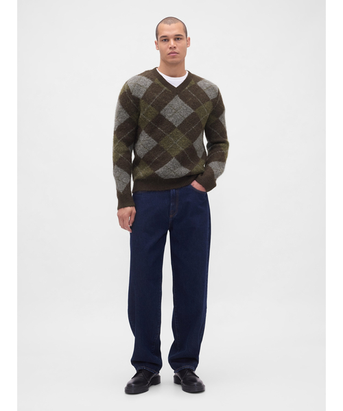 希少 香港製 古着 80's オールド GAP アーガイル ニット セーター 希少 香港製 古着 80´s オールド GAP アーガイル ニット セーター