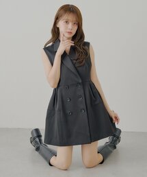 Chico | 【SALON by Chico】ボンディングボリュームフレアスーツミニワンピース(ワンピース)