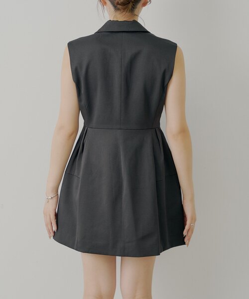 Chico（チコ）の「【SALON by Chico】ボンディングボリュームフレアスーツミニワンピース（ワンピース・レディース・ブラック/グレー・FREE）」の16枚目の写真