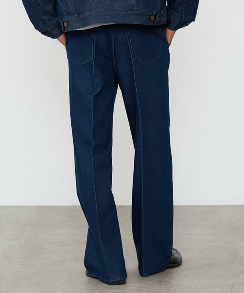 Lee(リー)の「Lee/リー【NEW】WRANCHER WIDE DENIM/ランチャーフレアーワイドデニム/センタープレス入りデニム/ワイドデニムパンツ(デニムパンツ・メンズ・ブルー/インディゴブルー・MEDIUM/LARGE/SMALL/X-LARGE)」の14枚目の写真
