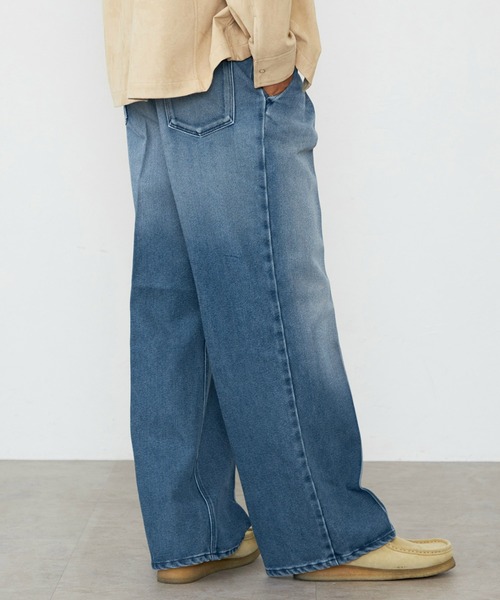 Lee(リー)の「Lee/リー【NEW】WRANCHER WIDE DENIM/ランチャーフレアーワイドデニム/センタープレス入りデニム/ワイドデニムパンツ(デニムパンツ・メンズ・ブルー/インディゴブルー・MEDIUM/LARGE/SMALL/X-LARGE)」の21枚目の写真