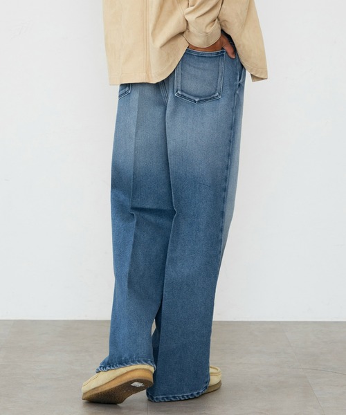 Lee(リー)の「Lee/リー【NEW】WRANCHER WIDE DENIM/ランチャーフレアーワイドデニム/センタープレス入りデニム/ワイドデニムパンツ(デニムパンツ・メンズ・ブルー/インディゴブルー・MEDIUM/LARGE/SMALL/X-LARGE)」の20枚目の写真