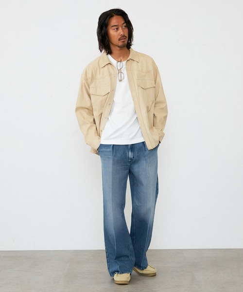 Lee(リー)の「Lee/リー【NEW】WRANCHER WIDE DENIM/ランチャーフレアーワイドデニム/センタープレス入りデニム/ワイドデニムパンツ(デニムパンツ・メンズ・ブルー/インディゴブルー・MEDIUM/LARGE/SMALL/X-LARGE)」の10枚目の写真