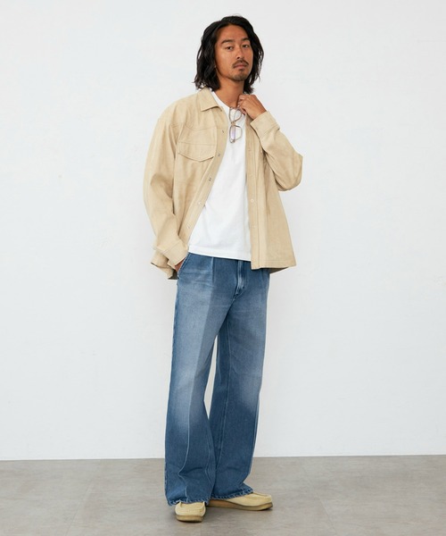 Lee(リー)の「Lee/リー【NEW】WRANCHER WIDE DENIM/ランチャーフレアーワイドデニム/センタープレス入りデニム/ワイドデニムパンツ(デニムパンツ・メンズ・ブルー/インディゴブルー・MEDIUM/LARGE/SMALL/X-LARGE)」の11枚目の写真