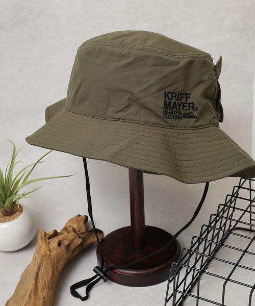 KRIFF MAYER（クリフメイヤー）の「KRIFF MAYER 撥水加工 吸汗速乾 裏地メッシュ アドベンチャー ハット帽子 男女兼用（ハット・メンズ・ベージュ/ダークグリーン/ブラック・FREE）」の3枚目の写真