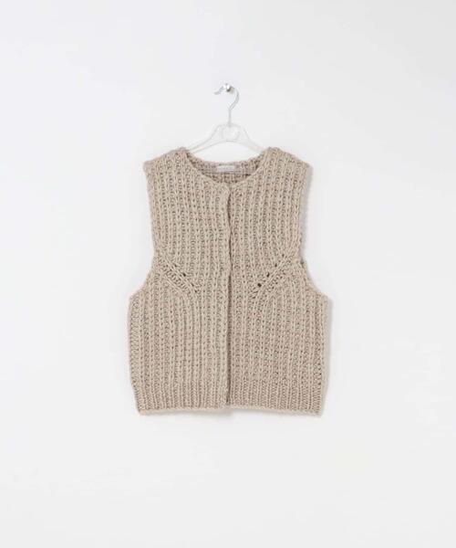 LAATO（ラート）の「hand knit vest（ベスト・レディース・ブラック/オフホワイト・FREE）」の11枚目の写真