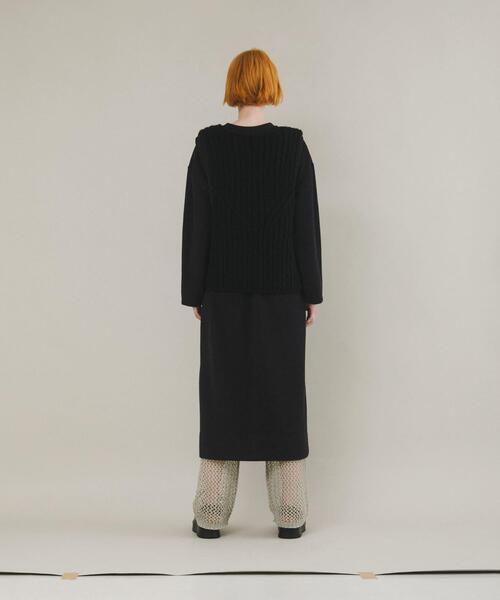 LAATO（ラート）の「hand knit vest（ベスト・レディース・ブラック/オフホワイト・FREE）」の18枚目の写真