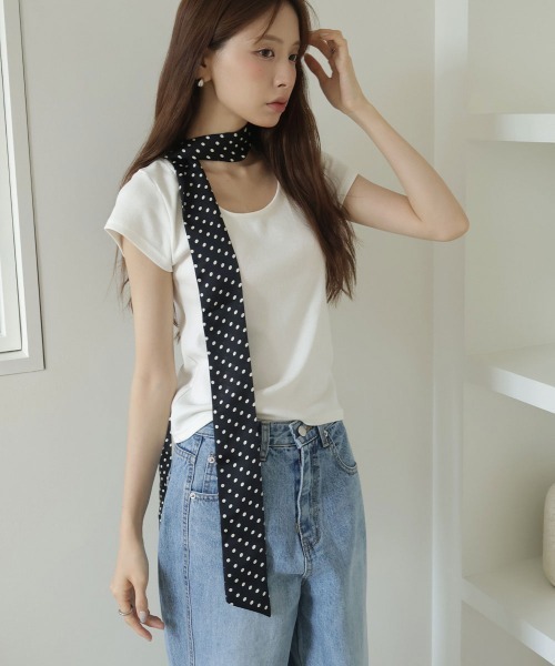 セール】ドット ロング チョーカー / タイスカーフ（チョーカー