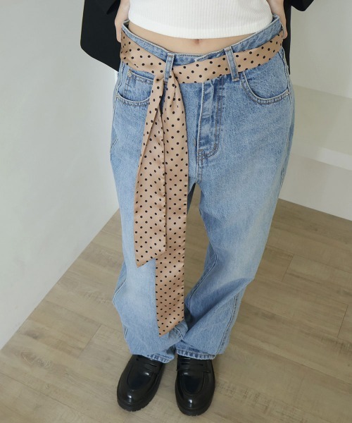 セール】ドット ロング チョーカー / タイスカーフ（チョーカー