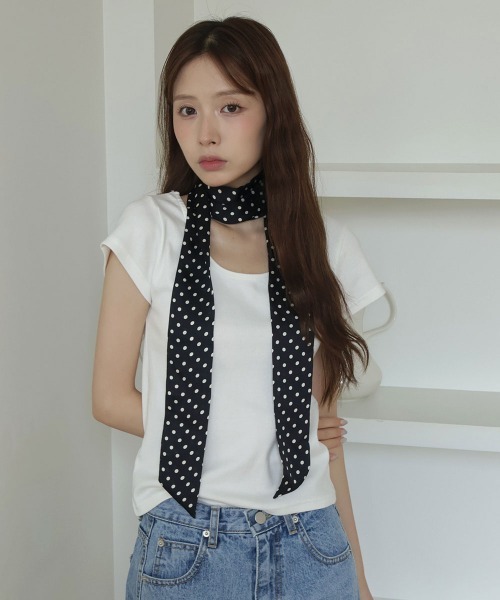 セール】ドット ロング チョーカー / タイスカーフ（チョーカー